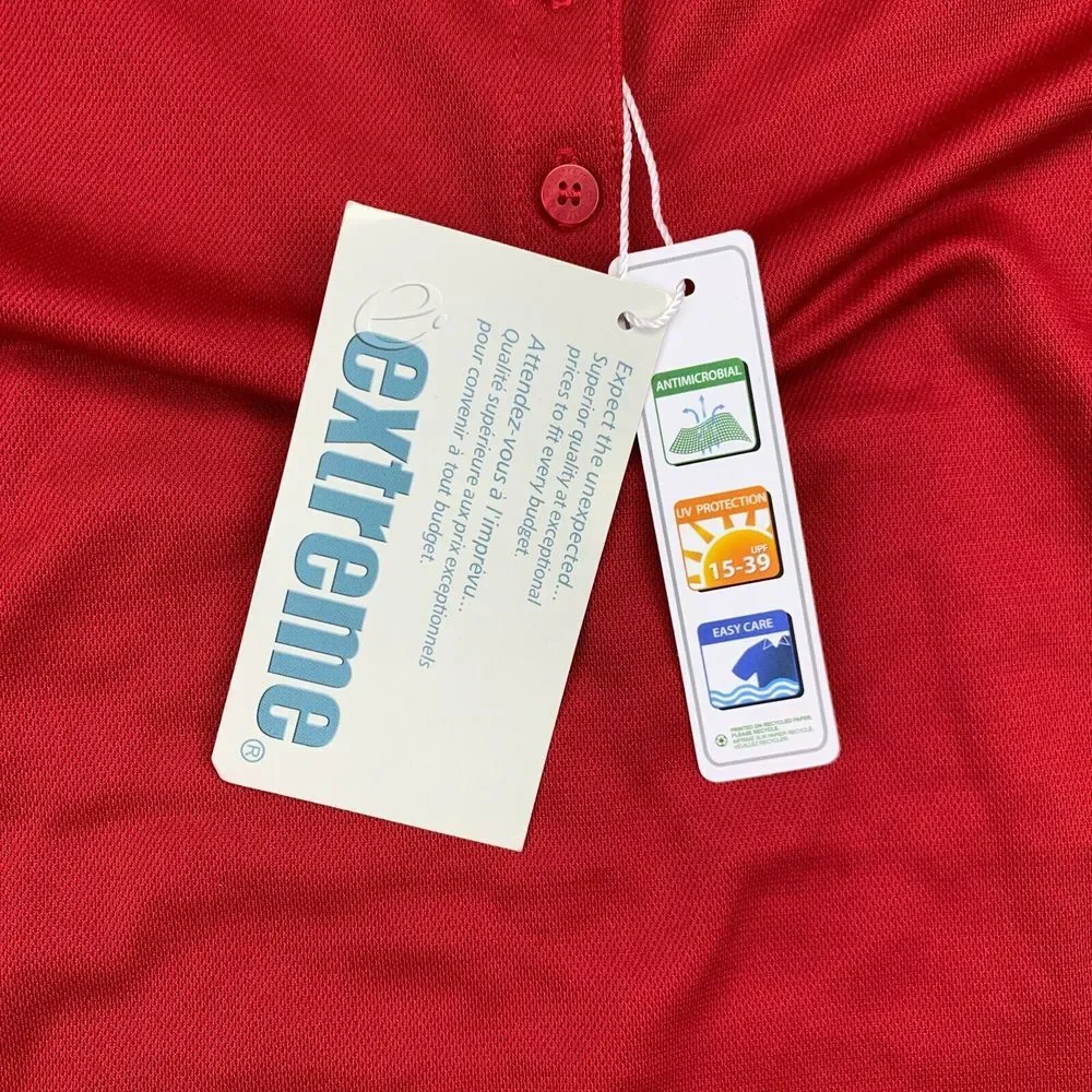 Extreme Performance Polo Shirt Women's Large Red Short Sleeve Golf‎ Rugby NEW